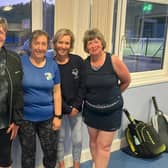 Marcela Priestly, Karen McCracken, Shirley Sterne and Laura Douglas pictured after their win against Banbridge A’s.