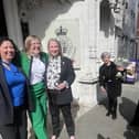 Maya Forstater of Sex Matters, and Susan Smith and Marion Calder, co-directors of For Women Scotland. Photo: Cath Leng.