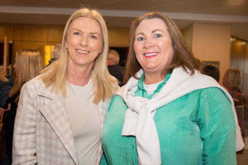 Hilary Doyle, left, and Helena Jennings pictured at the Just Sing Ladies and Children's Choirs concert at Craigavon Civic Centre. PT17-203.