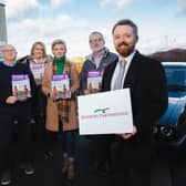 Pictured at the launch of the Sperrins Scenic Driving Route Guide are ,from left, Allison O'Keefe, Informations Service Officer, Mid Ulster District Council, George Bradshaw, Tourism Development Manager, Fermanagh & Omagh District Council, Louise McDermott, Sperrins Parternship Project Administrator, Ciara Toner, Sperrins Partnership Project Officer, Causeway Coast & Glens Council, Philip McShane, Rural Tourism Officer, Derry City & Strabane District Council and Councillor Dan Kelly, Councillor Dan Kelly, Chair of the Sperrins Partnership Board.