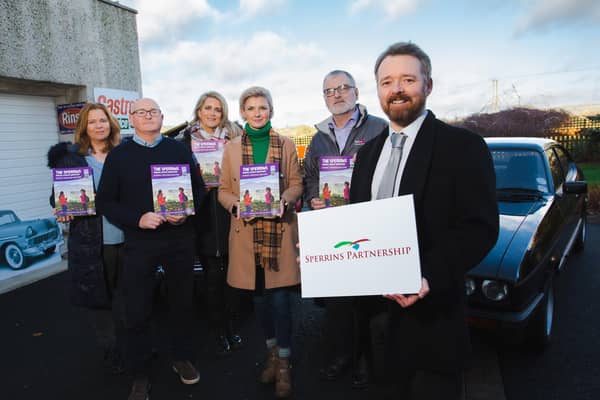 Pictured at the launch of the Sperrins Scenic Driving Route Guide are ,from left, Allison O'Keefe, Informations Service Officer, Mid Ulster District Council, George Bradshaw, Tourism Development Manager, Fermanagh & Omagh District Council, Louise McDermott, Sperrins Parternship Project Administrator, Ciara Toner, Sperrins Partnership Project Officer, Causeway Coast & Glens Council, Philip McShane, Rural Tourism Officer, Derry City & Strabane District Council and Councillor Dan Kelly, Councillor Dan Kelly, Chair of the Sperrins Partnership Board.