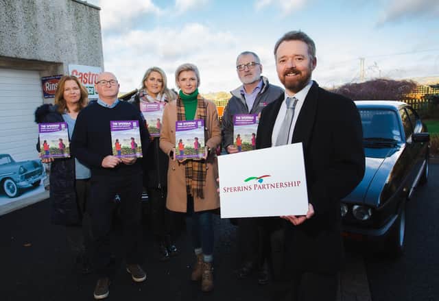 Pictured at the launch of the Sperrins Scenic Driving Route Guide are ,from left, Allison O'Keefe, Informations Service Officer, Mid Ulster District Council, George Bradshaw, Tourism Development Manager, Fermanagh & Omagh District Council, Louise McDermott, Sperrins Parternship Project Administrator, Ciara Toner, Sperrins Partnership Project Officer, Causeway Coast & Glens Council, Philip McShane, Rural Tourism Officer, Derry City & Strabane District Council and Councillor Dan Kelly, Councillor Dan Kelly, Chair of the Sperrins Partnership Board.