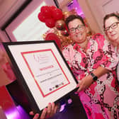 Lyn Ritchie (Coleraine) and Joanne Adams (Portstewart) from Breast Friends Causeway Coast who won the Inspirational Women in the Community award.