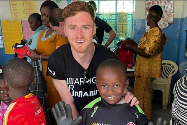 Conor Meyler on a recent visit to Kenya with Self Help Africa.