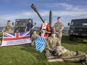 Launching the event recently was Mayor of Mid and East Antrim, Alderman Noel Williams with military personnel.