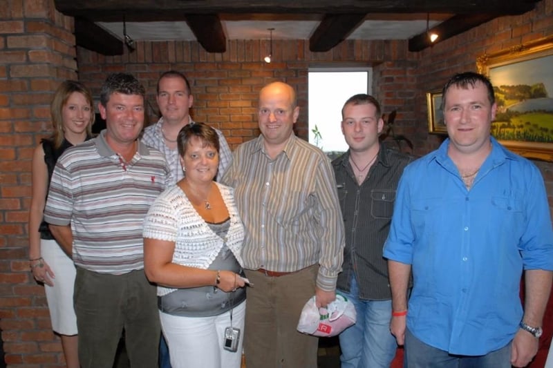 Margaret Hughes, James Morrow, Adrian Smith, Sandra and James McCloy, Darren Millar and Robert Clyde pictured at the 2008 dinner.