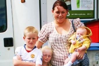 Declan, Marie, Carleen and baby Brendan Loughran at the Shoreline Festival in 2009.