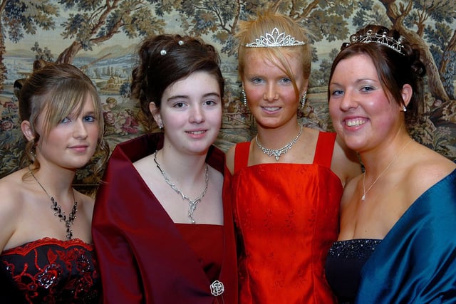 Stephanie Bennett, Sharon Paul, Alison Hutchinson and Adele Milligan who enjoyed the Maghera High School formal in 2007.