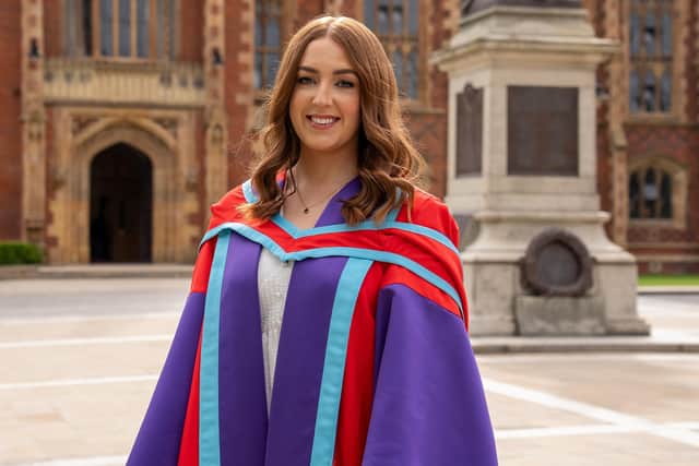 Dr Steph Craig graduates from Queen’s University Belfast with a PhD from the School of Nursing and Midwifery. Photo: submitted