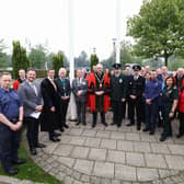Those who work for the National Health Service and other emergency services have been honoured by an official flag-raising event at Lisburn & Castlereagh City Council's Lagan Valley Island headquarters. Pic credit: Lisburn & Castlereagh City Council