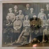 An old photo of one of the first ladies soccer teams in the world - the Northern Ireland Ladies Football Team which were made up mostly of workers at a local munitions factory in the town. They played against a Tyneside Ladies team, marking the first recorded international women's football match. Sadly in 1921 the Football Association (FA) in England banned women from playing on FA-affiliated grounds and this ban lasted for 50 years.