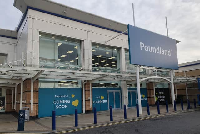 The new Poundland store at Rushmere Retail Park.