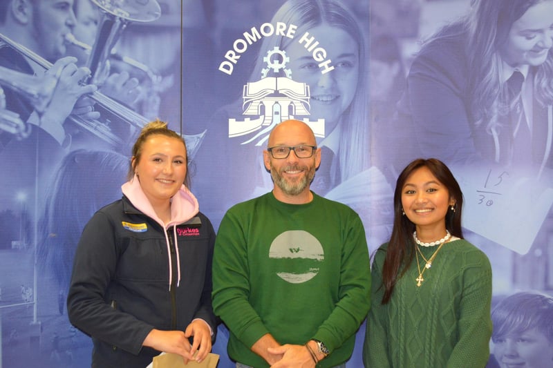 Nicole Allen, Mr Mark Teggarty Geography and Travel and Tourism teacher and Jeeja Sangngern.