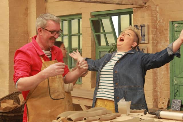 Former Ulster Star journalist Derek Harbinson on The Great Pottery Throw Down with host Siobhan McSweeney