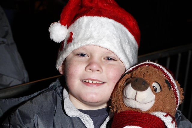 Ewan Hutchinson waits for Santa at the switch on of the Christmas Lights in Portstewart back in 2010