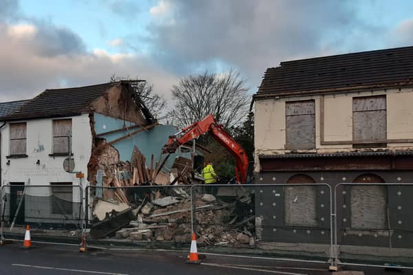 Demolition work gets underway at the Church Street site.