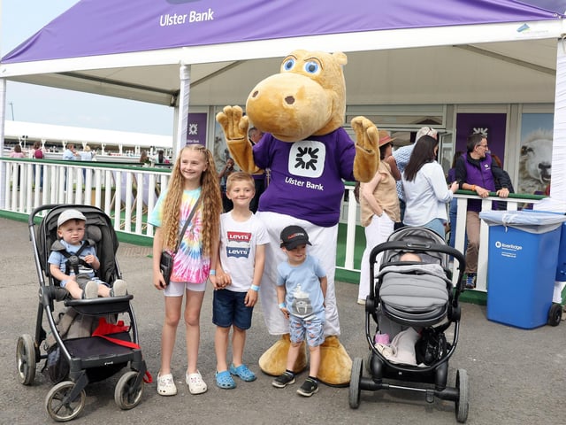 Having fun at the Ulster Bank stand at the show.