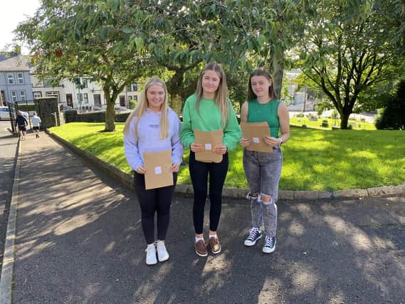 Madison Finnigan, Danielle Stewart and Paige Hartnett – six A*s and four A grades.