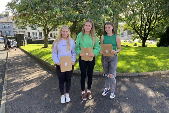 Madison Finnigan, Danielle Stewart and Paige Hartnett – six A*s and four A grades.