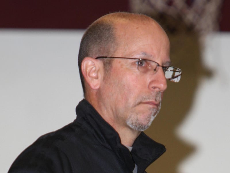 Acclaimed session musician Dave Marotta, who has played with Phil Collins, participating in a workshop at Ulidia Integrated College. CT15-404RM