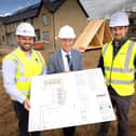 From left: Tony O'Hare (McCreanor Company Architects), Michael McDonnell (Choice Group Chief Executive) and Fearghal O'Hara (Newpark Homes). Picture: released by Choice Housing.