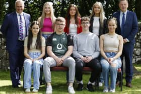 Some of the St Killian's pupils who gained straight A* or A grades.