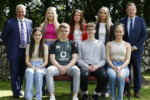 Some of the St Killian's pupils who gained straight A* or A grades.