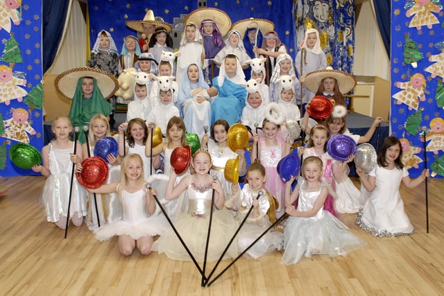 Some of the cast of Hamiltonsbawn Primary School's production of 'A DIY Nativity' back in 2007.