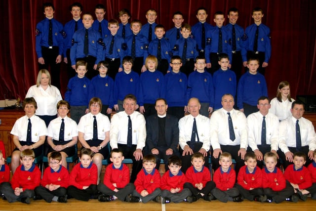Members of Kilraughts BB picturred at their annual display in 2008. Included in the picture is Captain Geoffrey Robinson