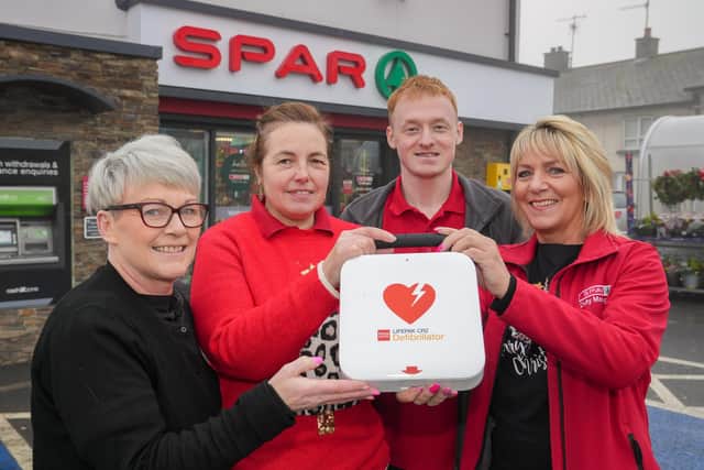 Lisa Bailey, Janette McDonald, Dillon Rodgers and Lesley Philips of SPAR Tandragee.