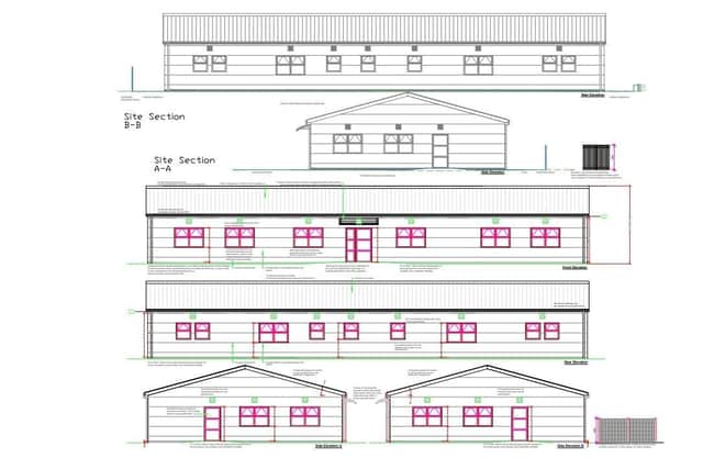 The approved design for the new modular unit at Millingtown PS, Portadown. Image: ABC planning portal