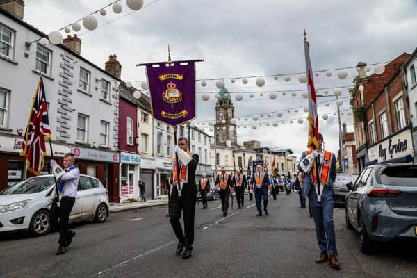 Pride of Ballymacash Flute Band led Lisburn District No 6 on Empire Sunday