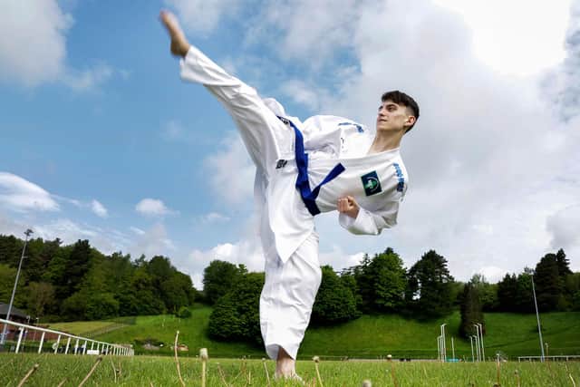 Thomas Bell, an 18-year-old karate competitor from Carrickfergus, trains six times per week as he targets further success. Photo submitted on behalf of Hughes Insurance/Mary Peters Trust