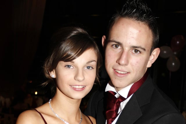 Rebecca January and Glen Young pictured during the Dunluce School Formal at the Royal Court Hotel in 2008.