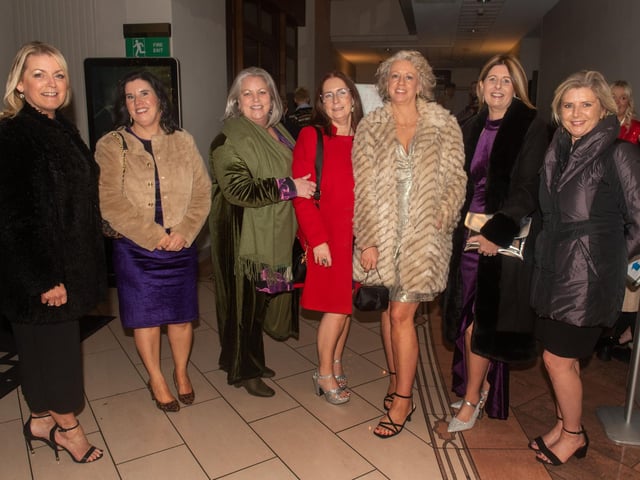 A group of friends pictured at the Seagoe Hotel Christmas party night on Saturday night. PT50-270.