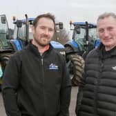 Alan Kane and James Campbell, pictured at the Straidbilly PS Tractor/Truck Run.