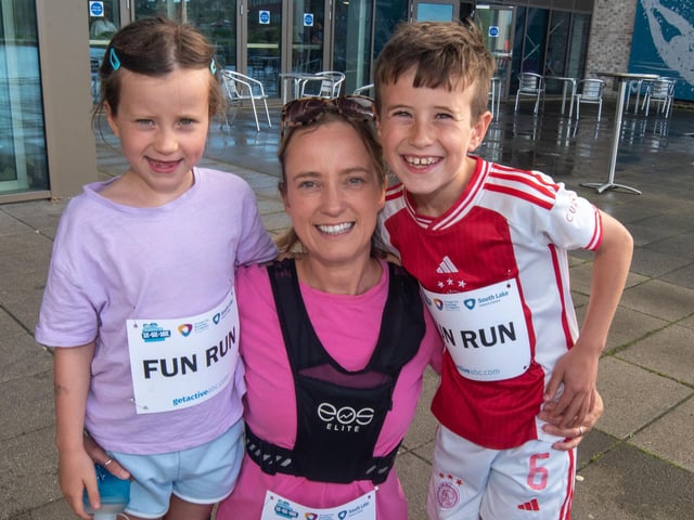 Pictured at the ABC Council fun run are, Melissa Lawson and children, Amelia (7) and Noah (9).