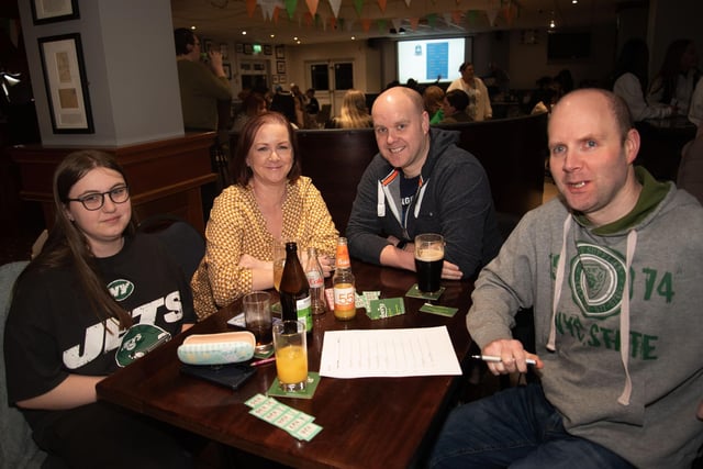 Family knowledge...The Lavery family who took part in the St John the Baptist's College fundraising quiz at Tír Na nÓg GFC on Friday night. PT12-268.
