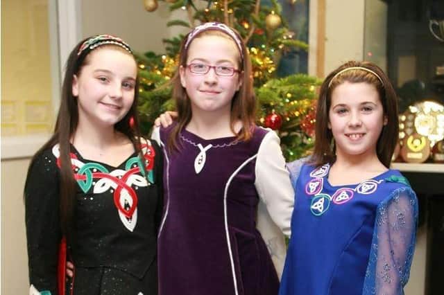 Downshire School pupils who took part in the Christmas concert in 2009, Chloe Dunlop, Bethany Williams and Emma McWilliam. Ct52-025tc