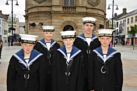 Portrush Sea Cadets, Mathew Campbell, Karl Kennedy, Christopher Wilson, Emily Sherman and Adrian Brogan pictured at Coleraine Town Hall for a previous Armed Forces Day in 2010. Credit NI World