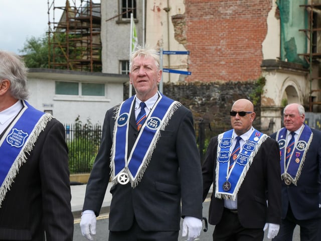 Pride of Ballymacash Flute Band led Lisburn District No 6 on Empire Sunday