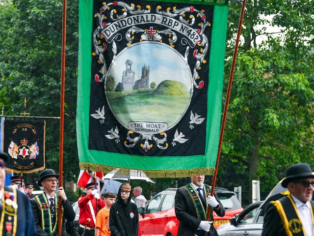The parade makes its way through Dundonald.