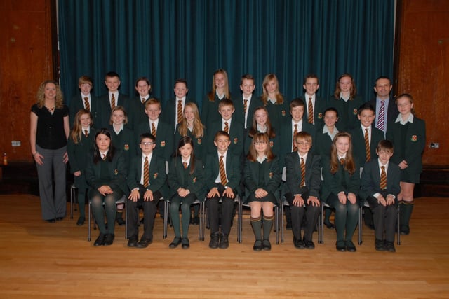 Year 8 pupils from Friends' School in 2012 with Lynne McMurray and Chris Wilson, year teachers