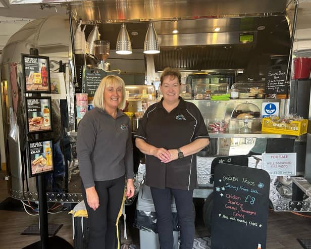 The owner of a popular Northern Ireland riverside coffee van Coffee at the Dock which was a ‘life-saver’ during the Covid pandemic for its outside location have revealed plans to close next month. Pictured is owner Frances Galbraith with colleague and friend Marjorie Mcilfatrick