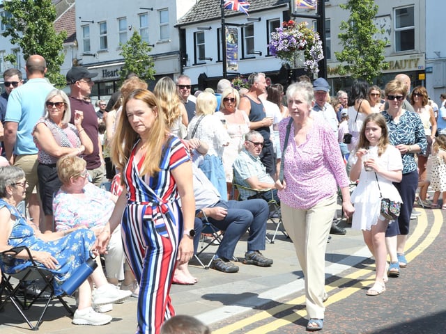 Ballymoney, Rasharkin, Cloughmills, Bushmills and Ballycastle were in attendance at the Twelfth demonstration in Ballymoney with a total of 43 Lodges and 22 bands.