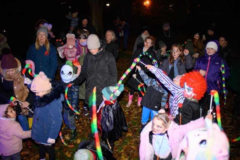 Spooky costumes galore at the CarrickFEARgus event in Shaftesbury Park.