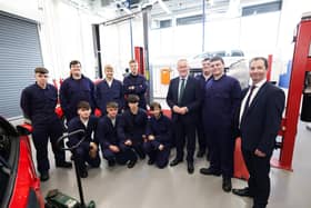 Economy Minister Conor Murphy meeting NRC students.