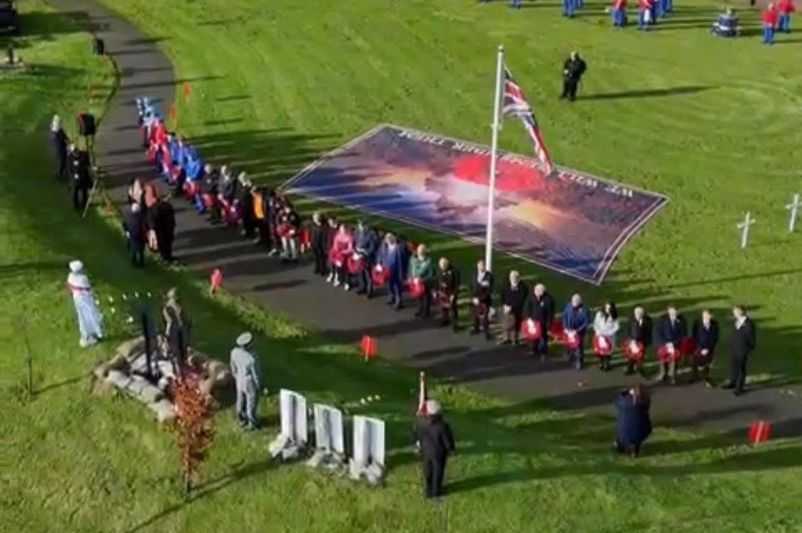 Chinese Rathcoole Rathcoole Row on Row service honours those who paid the ultimate sacrifice