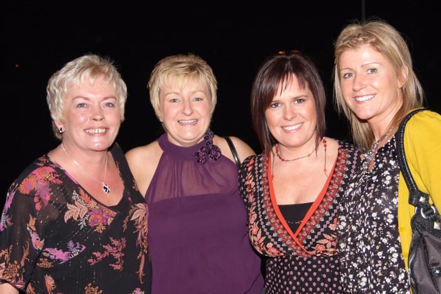 Enjoying the fundraising evening for Marie Curie Cancer at the Montra Club, Coleraine, on Valentine's Night are Angela, Rhonda, Julie and Joan back in 2009.