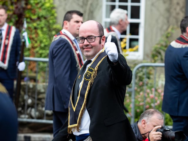 A thumbs up for the photographer from this Royal Black Institution member.
